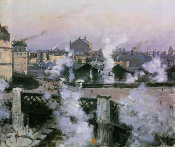 諾伯特 貢紐特 The Pont de l'Europe and Gare Saint-Lazare 諾伯特 貢紐特 The Pont de l'Europe and Gare Saint-Lazare